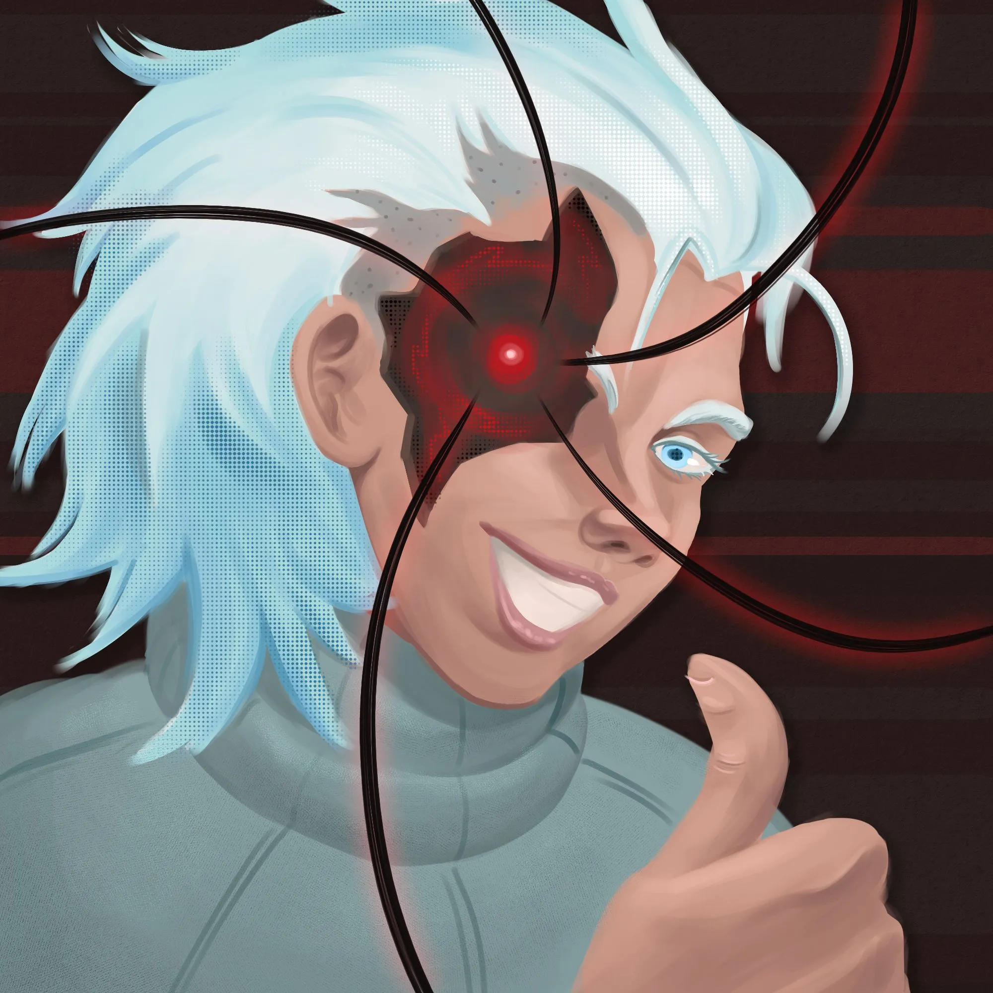 Random Guy White Hair